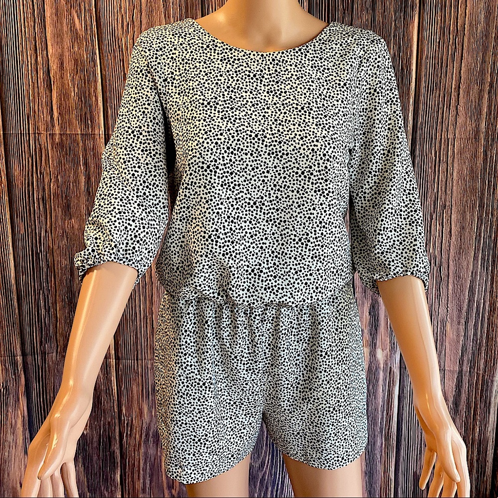 Zara Woman black and white animal print size XS romper